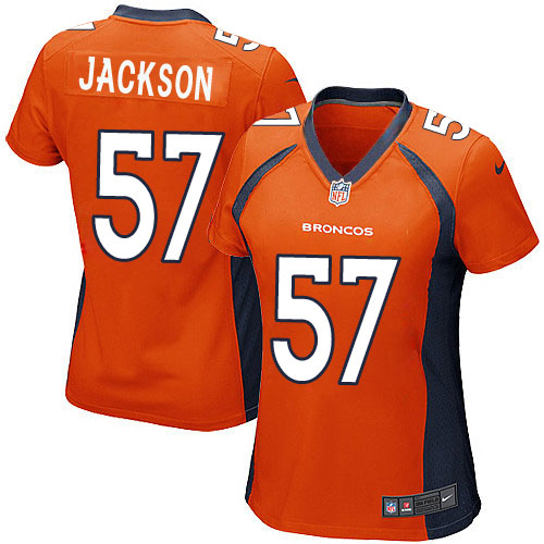 Women's Game Tom Jackson Nike Jersey Orange Home - #57 NFL Denver Broncos
